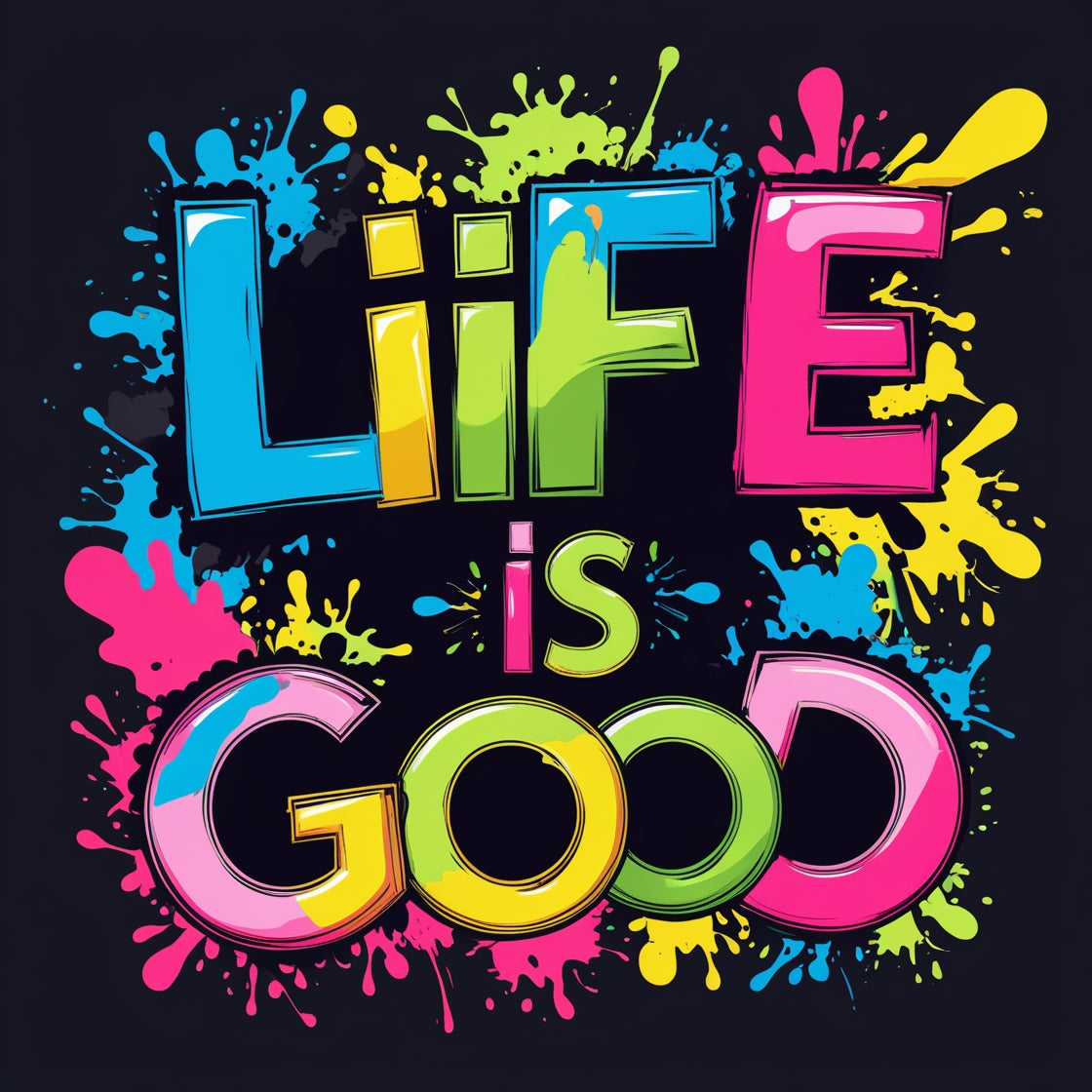 Life is Good Paint Splash